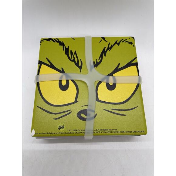 Bioworld How The The Grinch Stole Christmas🎄Ceramic Coaster Set ~NEW~ - Picture 1 of 7